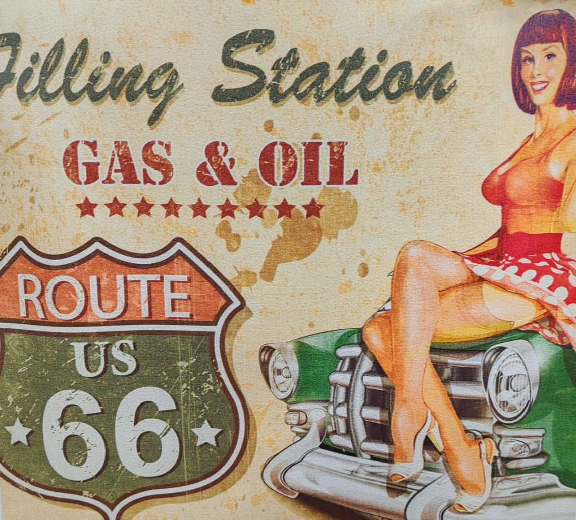 Pin Up And Car simili cuir