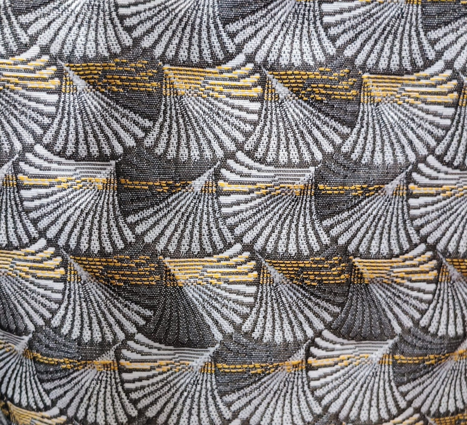 Shell Gris Argent tissu brodé