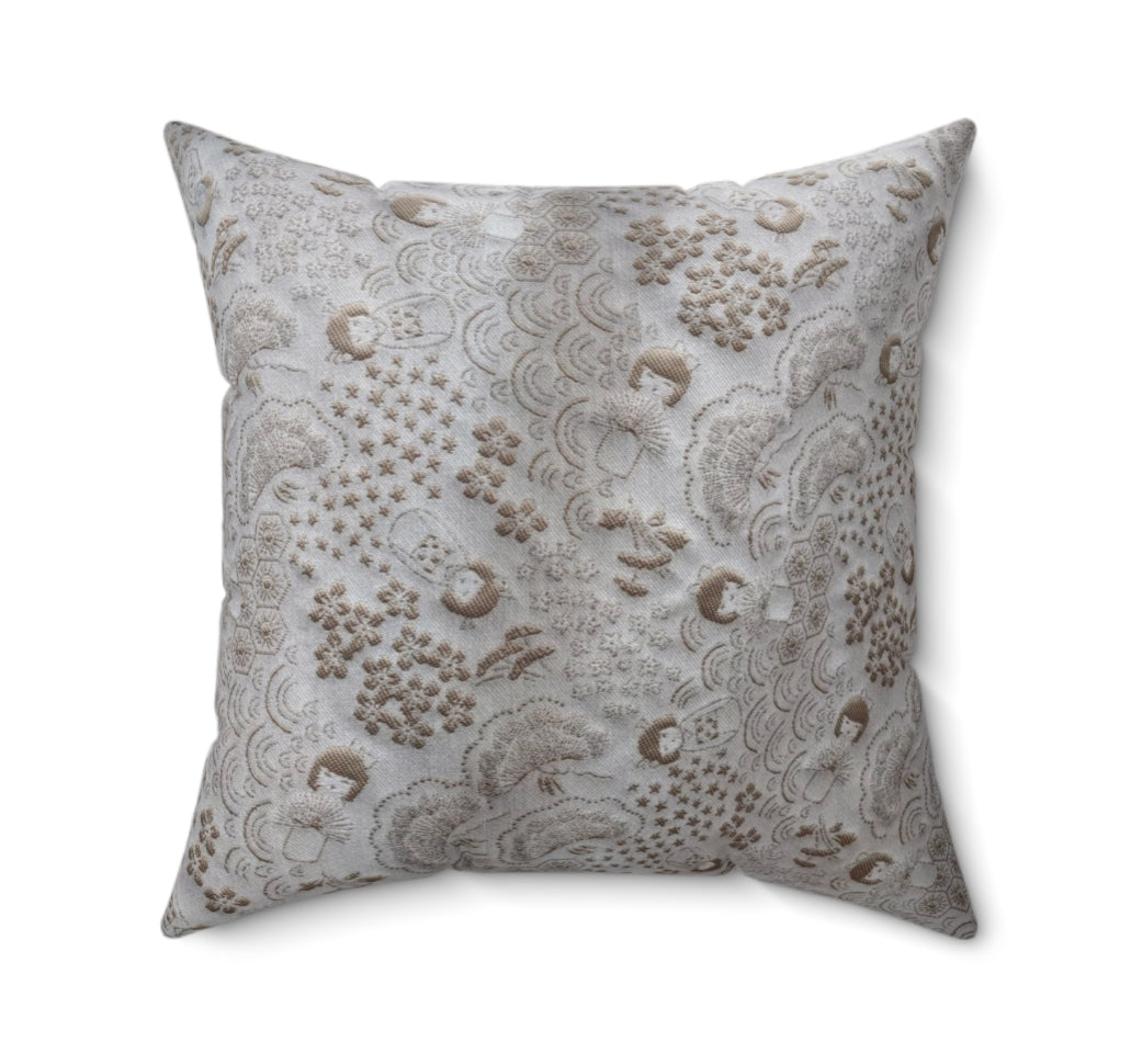Poupée Japonaise tissu brodé