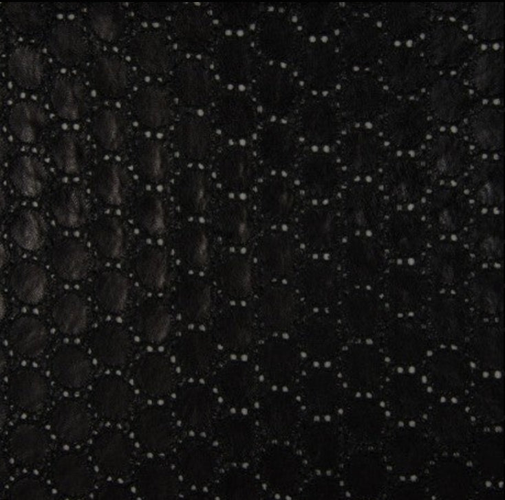 Hexagone Noir simili cuir