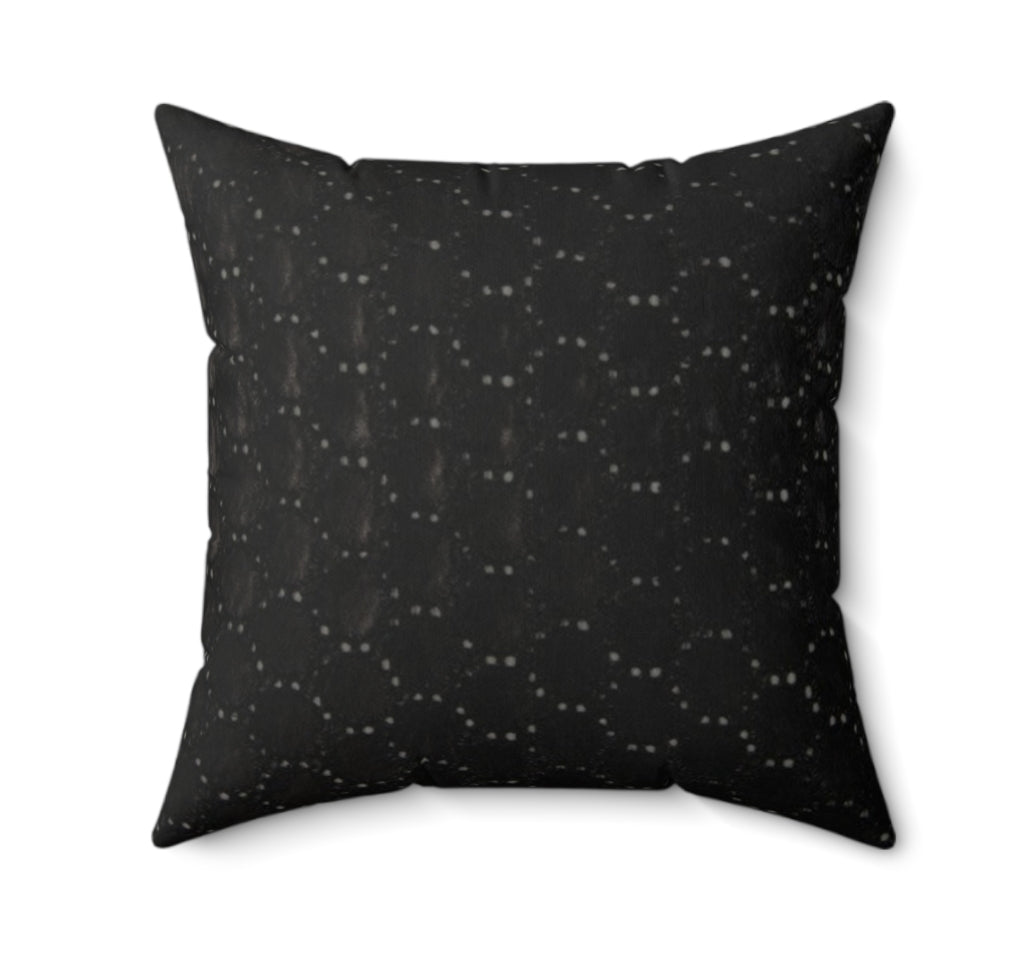 Hexagone Noir simili cuir