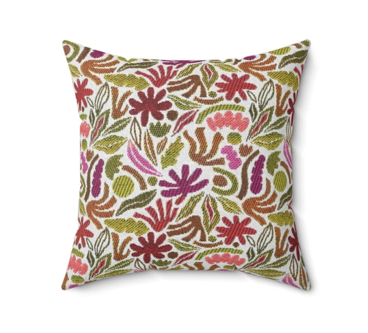 Saison feuilles coloré tissu brodé