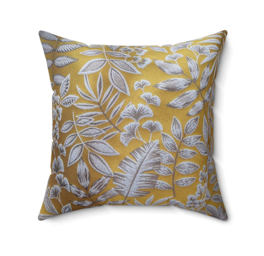 Feuille d'Automne tissu brodé