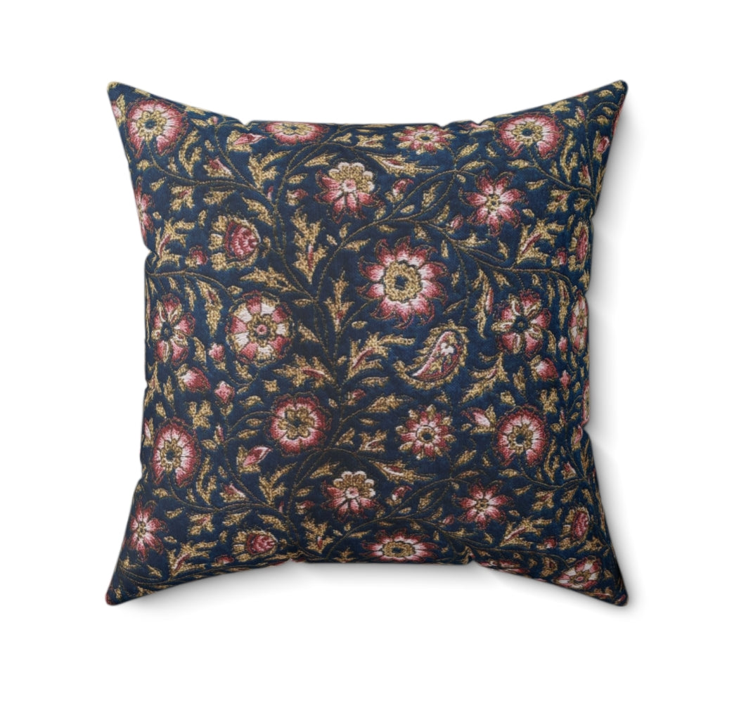 Fleuri Marine tissu brodé