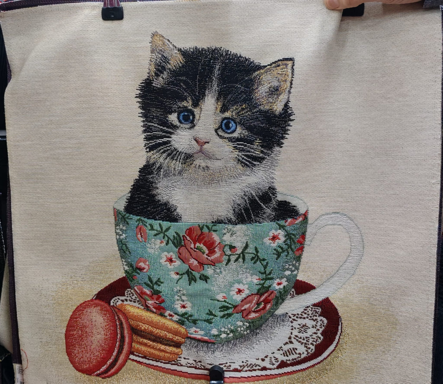 Tissu brodé animaux